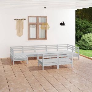 The Living Store Tuinset - Hout - Wit - 63.5 x 63.5 x 62.5 cm - Modulair design