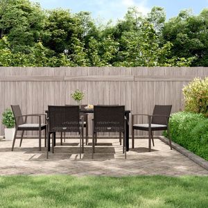 The Living Store Tuinset Versalite 6-Persoons - Bruin - PE-Rattan