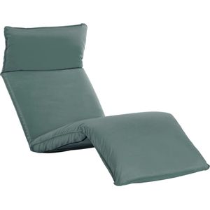 The Living Store Ligstoel inklapbaar oxford stof grijs - Loungebed - Ligbed - Tuinset - Buitendecoratie - Lounge