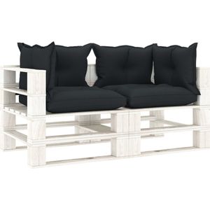 The Living Store Pallet Bank - Tuinmeubelset - 140 x 67.5 x 60.8 cm - Grenenhout