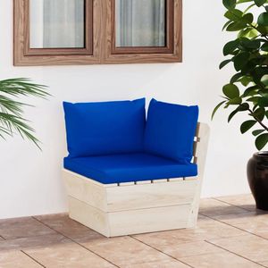 Garten-Paletten-Ecksofa mit Kissen Imprägniertes Fichtenholz - Gartensofa - Palettenmöbel - Outdoor Möbel - Gartenecke - Lounge Set - The Living Store