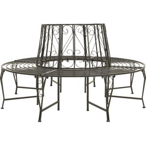 The Living Store Boombank 160 cm staal - Boombank - Tuinset - Buitendrank - Tuinstoel - Terras Meubilair