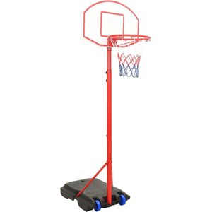 The Living Store Basketbalset - Verstelbare Hoogte - PE en ijzer - 200-236 cm - 69x45 cm - 39 cm - 69x49 cm - 20 cm -