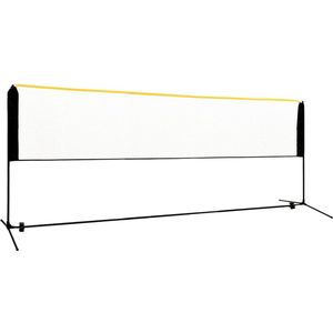 The Living Store Badmintonnet - Buiten - Stalen frame - Zwart - Duurzaam - Verstelbaar - Polyetheen net - Draagtas -