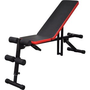 The Living Store Sit-up bankje verstelbaar en multifunctioneel - Sit-up Bankje - Home Trainer - Krachttraining - Fitnesstoestellen - Sporttoestel
