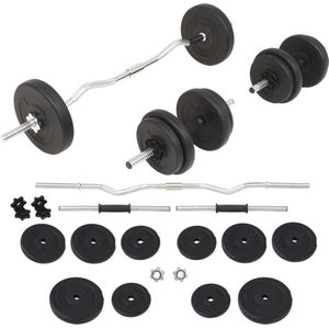 The Living Store Halterset 30 kg - Halters - Halterset - Home Gym - Krachttraining - Bodybuilding