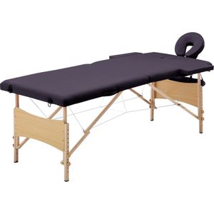 The Living Store Inklapbare Massagetafel - 191 x 70 cm - Paars