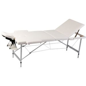 The Living Store Inklapbare Massage Tafel - 3 Zone - Aluminium Frame - 186x68 cm - Verstelbaar - Inclusief Draagtas