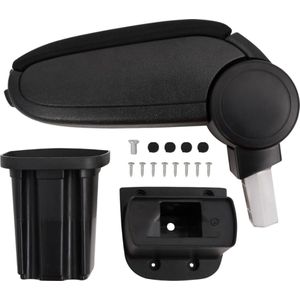 The Living Store Armsteun 12x32x(34-50) cm ABS zwart - Armsteun Auto - Auto Accessoires - Honda Fit Jazz - Armleuning Auto - Auto Interieurs
