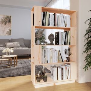 vidaXL Boekenplank - Boekenkast - Boekenkast/kamerscherm 80x25x132 cm massief grenenhout - Houten Kast - Grenoblehouten Boekenkast - Vintage Boekenkast