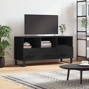 The Living Store Tv-meubel - Trendy en praktisch - Televisiekast - Afmetingen- 102 x 36 x 50 cm - Kleur- Zwart -
