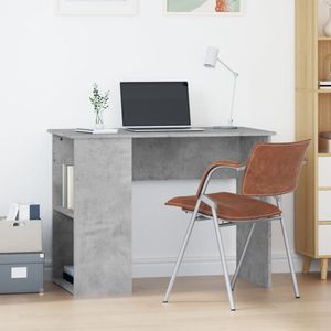 The Living Store Bureau Meubel - 100 x 55 x 75 cm - Betongrijs