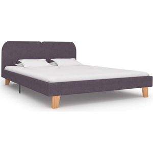 The Living Store Klassiek Bedframe - Hout/IJzer - 208 x 185 x 80 cm - Taupe