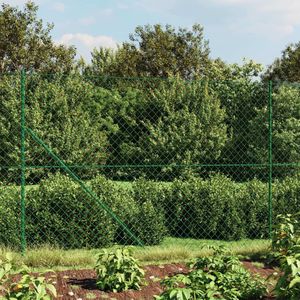 The Living Store Gaashek 2,2x10 m groen - Tuinhek - Gaashek - Schutting - Groene Schutting - Metalen Hek