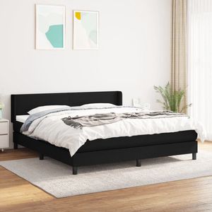 The Living Store Boxspringbed - Pocketvering - 180x200 cm - Zwart/Wit