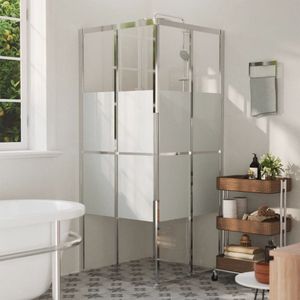 The Living Store Douchecabine - 80 x 80 x 180 cm - Transparant ESG glas - Aluminium - 4 mm