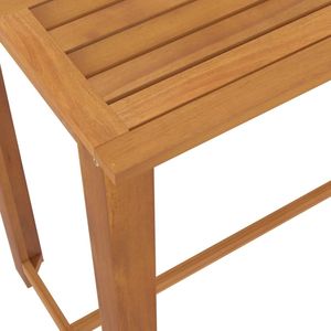 The Living Store 9-delige Tuinbarset zwart - Tuinbarset - Acacia Hout - Zwarte Barstoelen - Buitendecoratie - Lounge Set