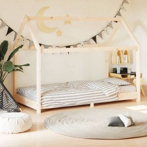 The Living Store Kinderbedframe massief grenenhout 80x160 cm - Kinderbed - Houten Bed - Boomhut Bed - Kids Bed - Tweepersoons Bed