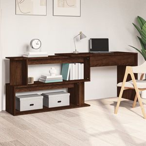 The Living Store Bureau - Studiebureau - Bruineiken - 200x50x76 cm - Met opbergruimte