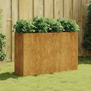 The Living Store Plantenbak verhoogd 120x40x80 cm cortenstaal - Tuinmeubelen - Cortenstaal - Plantenbak - Raised Garden Bed - Buitendecoratie