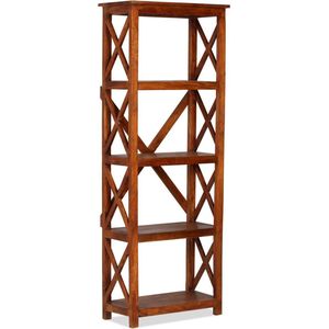 vidaXL Houten Boekenkast - Boekenkast - Boekenkast 60x30x160 cm acaciahout met honingafwerking - Acacia Boekenkast - Bruine Boekenkast - Vintage Boekenkast