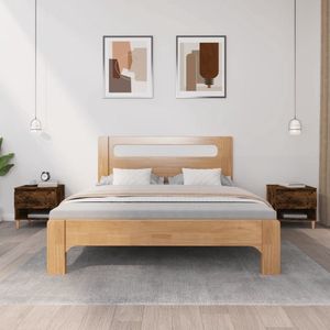 The Living Store - Nachtkastjes - Gerookt Eiken - 50x46x50 cm - Hoge Kwaliteit