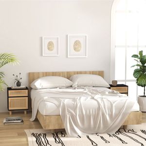 The Living Store Nachtkastje - Scandinavische stijl - Duurzaam hout - 40 x 30 x 50 cm - Zwart