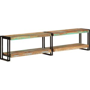 The Living Store TV-meubel - massief gerecycled hout - metalen frame - 180 x 30 x 40 cm