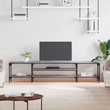 The Living Store Industriële TV-kast - 201 x 35 x 45 cm - Grijs Sonoma eiken