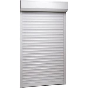 vidaXL Aluminium Rolluik - Rolluik - Rolluik 110x220 cm aluminium wit - Witte Rolluik - Rolluik 110x220cm - Buitendecoratie