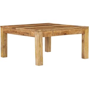 The Living Store Massief Mango salontafel - 80x80x40 cm - Landelijke stijl