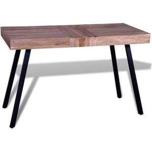 The Living Store Tafel gerecycled teakhout - Tweedehands Meubilair - Teak Tafel - Salontafel - Bijzettafel - Vintage Tafel