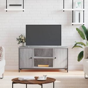 The Living Store TV-kast - Klassiek - Meubelen - Afmetingen- 100 x 40 x 50 cm - Kleur- Grijs Sonoma Eiken - Duurzaam