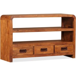 The Living Store Tv-meubel - Acaciahout - 90 x 30 x 55 cm - 2 schappen en 3 lades