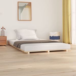 The Living Store Houten Bedframe - Massief Grenenhout - Stabiel - Multiplex Lattenbodem - 200 x 150 x 5 cm