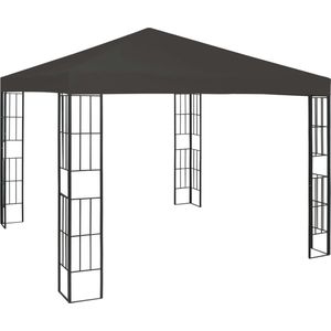 The Living Store Tuinpaviljoen - 3x3x2.6m - antraciet/zwart