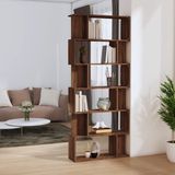 The Living Store Klassieke Boekenkast - Bruineiken - 80x24x192 cm - Duurzaam hout - Voldoende opbergruimte