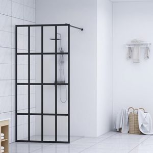 The Living Store Inloopdouchewand 118x190 cm transparant gehard glas - Inloopdouche - Douchewand - Glazen Douchedeur - Modern Design - Industrieel