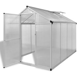 The Living Store Tuinkas - Aluminium - 4.6 m² - Dubbelwandige polycarbonaat panelen - UV-bestendig - Warmte-isolerend