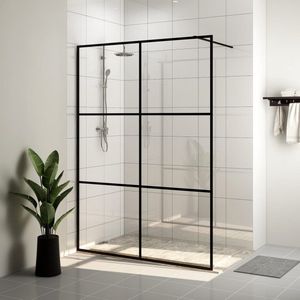 The Living Store Inloopdouchescherm - Douchewand - 139-140x195 cm - Verstelbaar frame - ESG-glas - Transparant