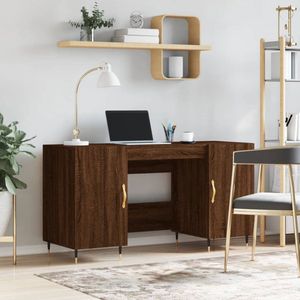 The Living Store Bureau Vintage - Bureau - 140 x 50 x 75 cm - Bruineiken