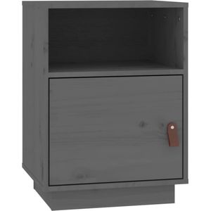 Nachttische 2 Stk. Grau 40x34x55 cm Massivholz Kiefer - Nachttische - Wohnzimmermöbel - Massivholzmöbel - Kiefernmöbel - Grau - The Living Store