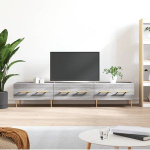 The Living Store TV-Meubel - Televisiekast - 150 x 36 x 30 cm - Grijs Sonoma Eiken - Hoge Kwaliteit