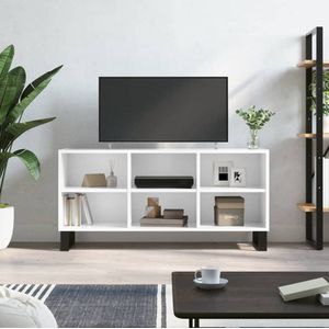 The Living Store Tv-meubel - Meubel - 103.5 x 30 x 50 cm - Hoogglans wit