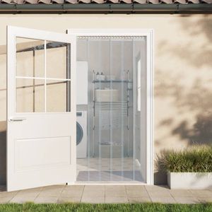 The Living Store Deurgordijn 200x1,6 mm 10 m PVC transparant - Deurgordijn Pvc - Deursluiting - Temperatuurberekening - Geluidsisolerende Gordijn - Industriele Deuren
