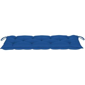 The Living Store Gartenbank mit Auflage 120 cm Bambus - Bambus Gartenbank - Gartenmöbel - Outdoor Möbel - Sitzbank - Balkonmöbel