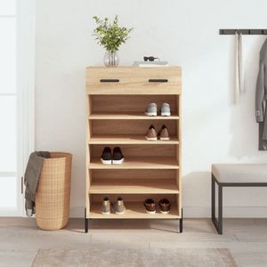 The Living Store Schoenenkast - Sonoma Eiken - 60 x 35 x 105 cm - Duurzaam materiaal