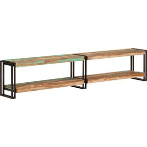 The Living Store Tv-kast - Recycled hout - Metalen frame - 200x30x40cm