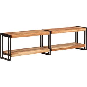 The Living Store Tv-kast - Acaciahout - 160 x 30 x 40 cm - Metalen frame