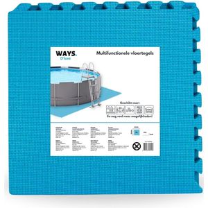 WAYS D'luxe - Voordeelpakket - Vloertegel - Blauwe zwembad tegels - 8 tegels - 50 x 50 cm - 2 m²